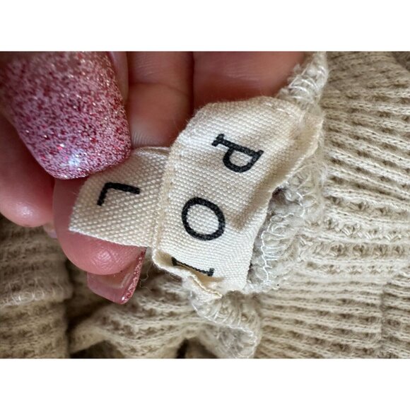 POL Track Suit Hoodie Oversized Waffle Knit Crop Top Hooded Pants - Picture 16 of 16